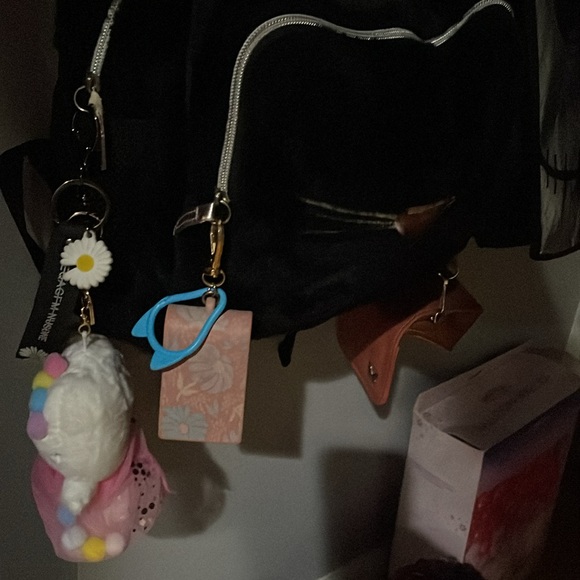 Hello Kitty with Puff balls and tulle Soft Pink Skirt Keychain - Picture 8 of 8